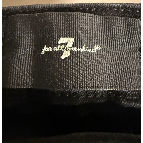 7 For All Mankind No Filter Denim Ultra High Rise Skinny Boot Jean Black Size 30 - Picture 2 of 7